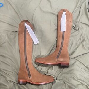 Fairfax & favor Regina riding boot suede tan size 5 (36) new in box narrow fit